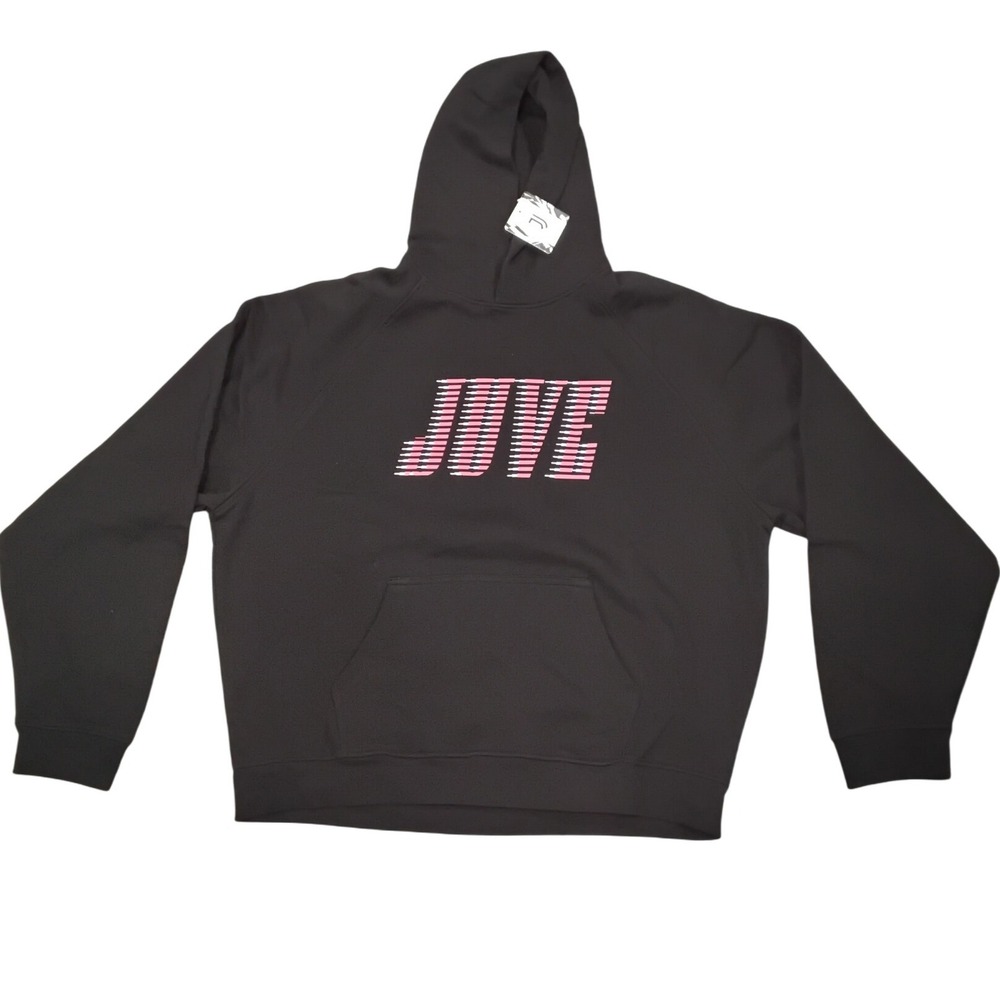 NWT Juventus Official Product Oversized Hoodie‎ Black Juve Soccer Large